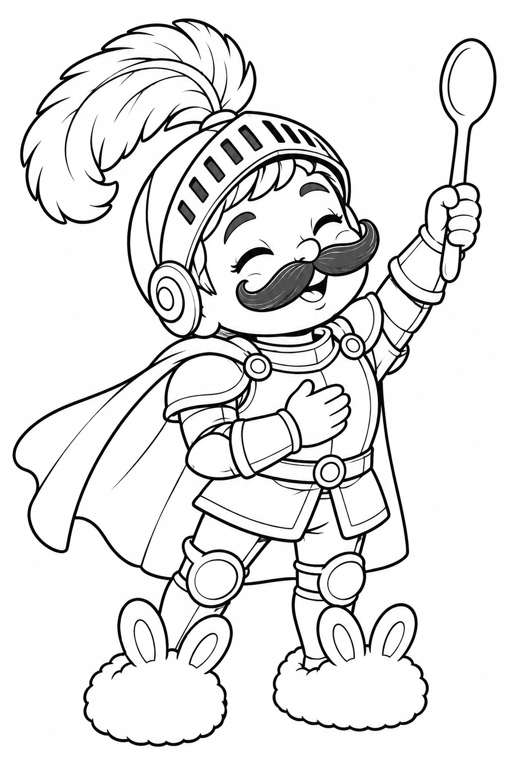 Black-and-white Sir Sniffles coloring page