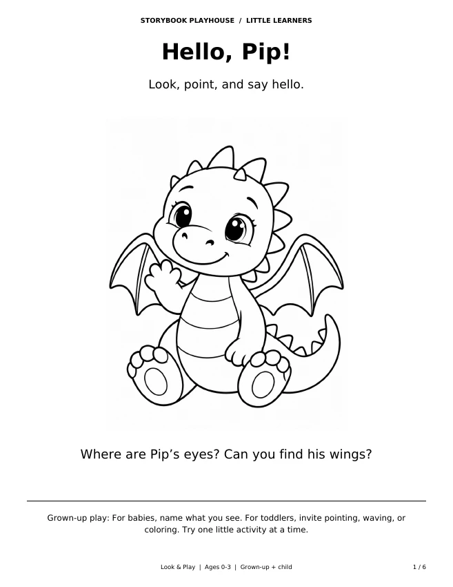 Look and Play packet preview: Hello, Pip!