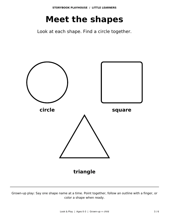 Preview of activity 3: Meet the shapes