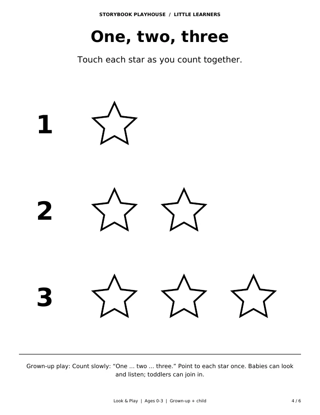 Preview of activity 4: One, two, three