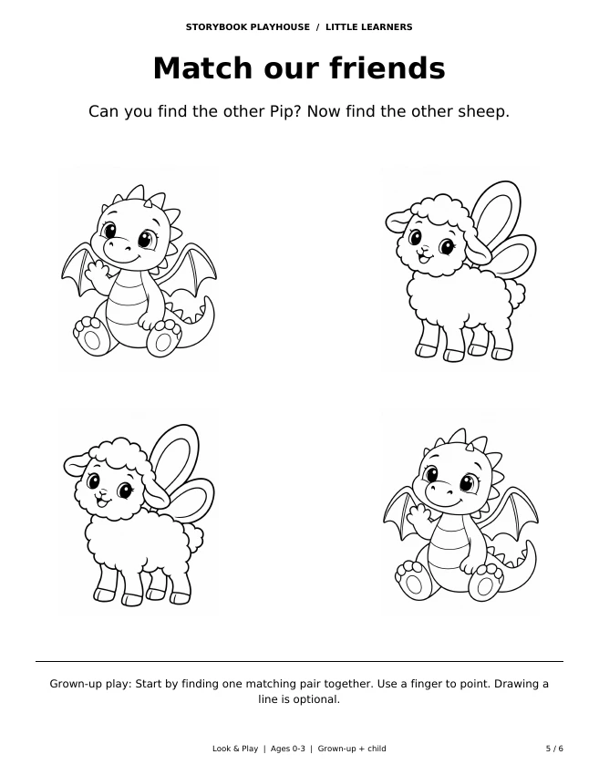 Preview of activity 5: Match our friends